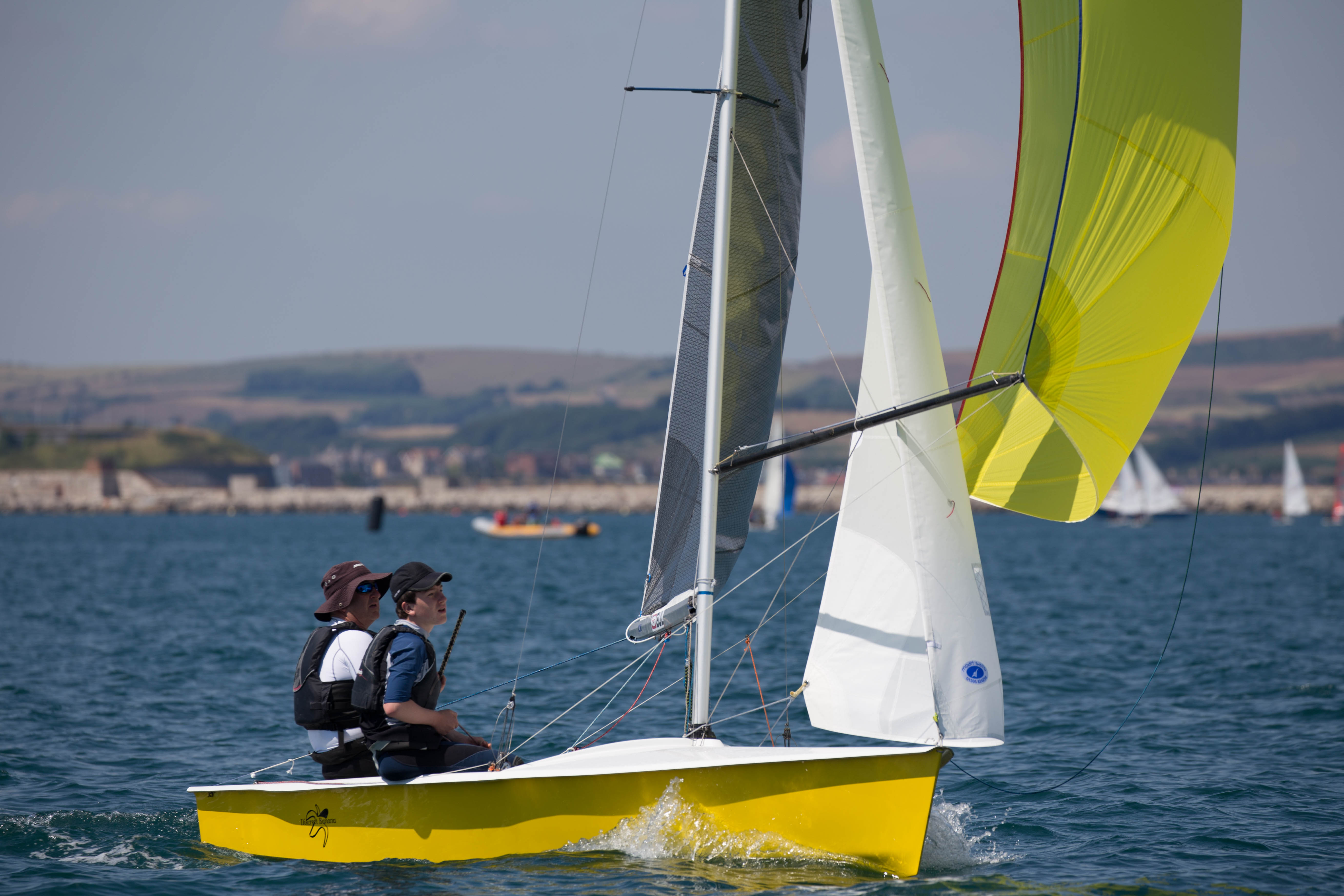 Scorpion sailing at the Weymouth dinghy regatta 2018