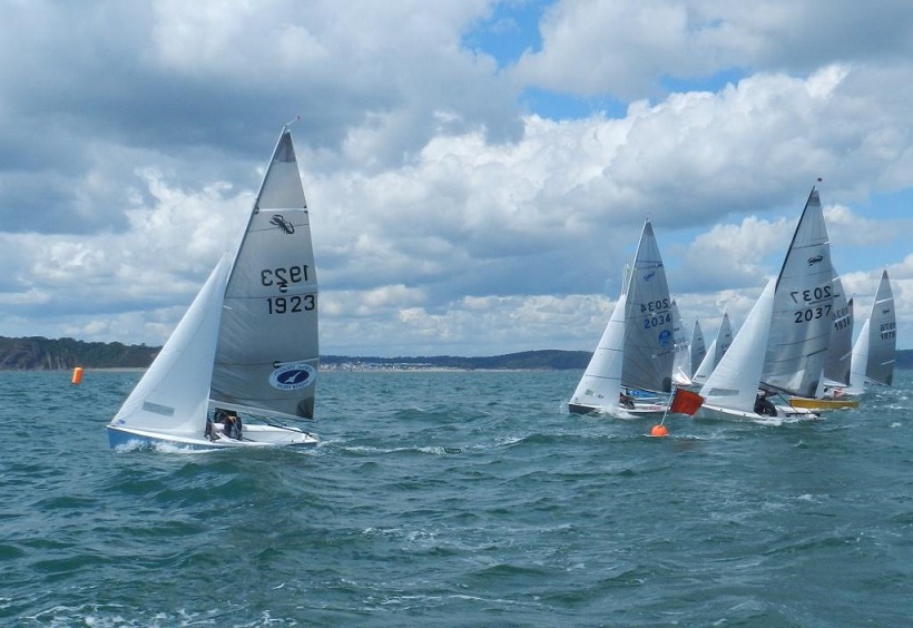 Cara Jones and Sam Barker lead the fleet at the Scorpion National Championships